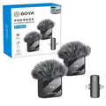 BOYA BY-MW9 Dual Wireless Microphone | 2.4GHz Lavalier Mic for Vlogging & Interviews